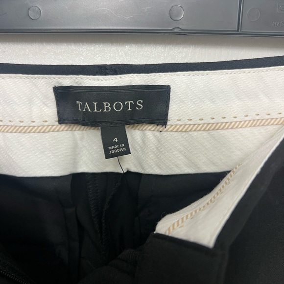 TALBOTS TAILORED BLACK STRETCH STRAIGHT LEG PANTS, SIZE 4, NWT - Picture 5 of 13